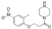 3-(2-METHYL-4-NITRO-PHENOXY)-1-PIPERAZIN-1-YL-PROPAN-1-ONE Struktur