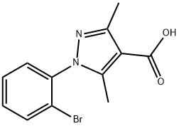 1-(2-BROMOPHENYL)-3,5-DIMETHYL-1H-PYRAZOLE-4-CARBOXYLIC ACID Struktur