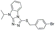 3-(4-BROMO-BENZYLSULFANYL)-9-ISOPROPYL-9H-BENZO[4,5]IMIDAZO[2,1-C][1,2,4]TRIAZOLE Struktur