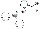 (2S)-1-METHYL-1-[N-(DIPHENYLMETHYLENE)]-2-HYDROXYMETHYLPYRROLIDINE, HYDRAZONIUM IODIDE Struktur