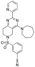 3-(4-AZEPAN-1-YL-2-PYRIDIN-2-YL-7,8-DIHYDRO-5H-PYRIDO[4,3-D]PYRIMIDINE-6-SULFONYL)-BENZONITRILE Struktur