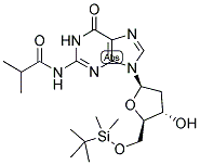 N2-ISOBUTYRYL-5'-O-TERT-BUTYLDIMETHYLSILYL-2'-DEOXYGUANOSINE Struktur