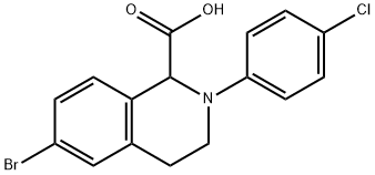 6-BROMO-2-(4-CHLORO-PHENYL)-1,2,3,4-TETRAHYDRO-ISOQUINOLINE-1-CARBOXYLIC ACID Struktur