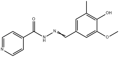 N'-[(4-HYDROXY-3-METHOXY-5-METHYLPHENYL)METHYLENE]ISONICOTINOHYDRAZIDE Struktur