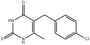 5-(4-CHLORO-BENZYL)-2-MERCAPTO-6-METHYL-PYRIMIDIN-4-OL Struktur