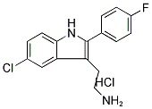 2-[5-CHLORO-2-(4-FLUOROPHENYL)-1H-INDOL-3-YL]ETHANAMINE HYDROCHLORIDE Struktur