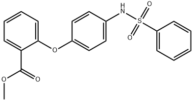 METHYL 2-(4-[(PHENYLSULFONYL)AMINO]PHENOXY)BENZENECARBOXYLATE Struktur