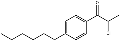 2-CHLORO-1-(4-HEXYL-PHENYL)-PROPAN-1-ONE Struktur