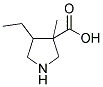 4-ETHYL-3-METHYL-PYRROLIDINE-3-CARBOXYLIC ACID Struktur