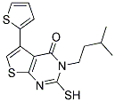 2-MERCAPTO-3-(3-METHYLBUTYL)-5-THIEN-2-YLTHIENO[2,3-D]PYRIMIDIN-4(3H)-ONE Struktur