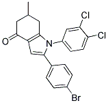 1-(3,4-DICHLOROPHENYL)-2-(4-BROMOPHENYL)-6-METHYL-5,6,7-TRIHYDROINDOL-4-ONE Struktur