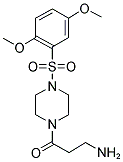 3-AMINO-1-[4-(2,5-DIMETHOXY-BENZENESULFONYL)PIPERAZIN-1-YL]-PROPAN-1-ONE Struktur