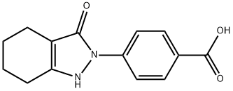 4-(3-OXO-1,3,4,5,6,7-HEXAHYDRO-2H-INDAZOL-2-YL)BENZENECARBOXYLIC ACID Struktur