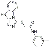 2-(9H-BENZO[4,5]IMIDAZO[2,1-C][1,2,4]TRIAZOL-3-YLSULFANYL)-N-M-TOLYL-ACETAMIDE Struktur