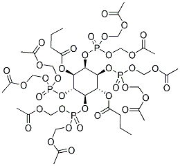 1,4-DI-O-BUTYRYL-MYO-INOSITOL 2,3,5,6-TETRAKISPHOSPHATE-OCTAKIS(ACETOXYMETHYL) ESTER Struktur