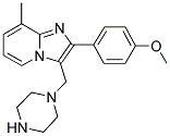 2-(4-METHOXY-PHENYL)-8-METHYL-3-PIPERAZIN-1-YLMETHYL-IMIDAZO[1,2-A]PYRIDINE Struktur