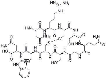 ASN-ARG-CYS-SER-GLN-GLY-SER-CYS-TRP-ASN (DISULFIDE BRIDGE 3-8) Struktur