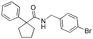 N-((4-BROMOPHENYL)METHYL)(PHENYLCYCLOPENTYL)FORMAMIDE Struktur