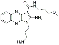 2-AMINO-1-(3-AMINO-PROPYL)-1H-PYRROLO[2,3-B]QUINOXALINE-3-CARBOXYLIC ACID (3-METHOXY-PROPYL)-AMIDE Struktur