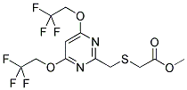 METHYL 2-[4,6-BIS(2,2,2-(TRIFLUOROETHOXY)PYRIMIDIN-2-YL)METHYLTHIO]ETHANOATE Struktur