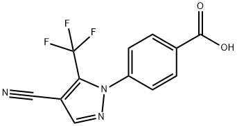 4-[4-CYANO-5-(TRIFLUOROMETHYL)-1H-PYRAZOL-1-YL]BENZENECARBOXYLIC ACID Struktur