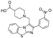 1-[2-(3-NITRO-PHENYL)-BENZO[D]IMIDAZO[2,1-B]THIAZOL-3-YLMETHYL]-PIPERIDINE-4-CARBOXYLIC ACID Struktur