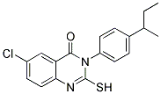 3-(4-SEC-BUTYLPHENYL)-6-CHLORO-2-MERCAPTOQUINAZOLIN-4(3H)-ONE Struktur