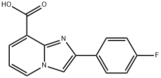 2-(4-FLUOROPHENYL)IMIDAZO[1,2-A]PYRIDINE-8-CARBOXYLIC ACID Struktur