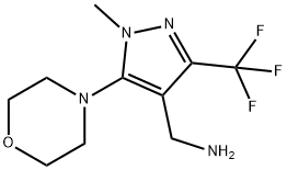 [1-METHYL-5-MORPHOLINO-3-(TRIFLUOROMETHYL)-1H-PYRAZOL-4-YL]METHANAMINE Struktur