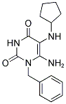 6-AMINO-1-BENZYL-5-CYCLOPENTYLAMINO-1H-PYRIMIDINE-2,4-DIONE Struktur