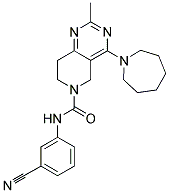 4-AZEPAN-1-YL-2-METHYL-7,8-DIHYDRO-5H-PYRIDO[4,3-D]PYRIMIDINE-6-CARBOXYLIC ACID (3-CYANO-PHENYL)-AMIDE Struktur