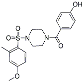 4-((4-[(4-METHOXY-2-METHYLPHENYL)SULFONYL]PIPERAZIN-1-YL)CARBONYL)PHENOL Struktur