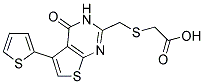 [[(4-OXO-5-THIEN-2-YL-3,4-DIHYDROTHIENO[2,3-D]PYRIMIDIN-2-YL)METHYL]THIO]ACETIC ACID Struktur