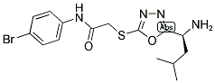 2-[5-(1-AMINO-3-METHYL-BUTYL)-[1,3,4]OXADIAZOL-2-YLSULFANYL]-N-(4-BROMO-PHENYL)-ACETAMIDE Struktur