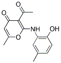 3-ACETYL-2-(2-HYDROXY-5-METHYL-PHENYLAMINO)-6-METHYL-PYRAN-4-ONE Struktur