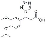 3-(4-ISOPROPOXY-3-METHOXYPHENYL)-3-(1H-1,2,3,4-TETRAZOL-1-YL)PROPANOIC ACID Struktur