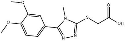 [5-(3,4-DIMETHOXY-PHENYL)-4-METHYL-4 H-[1,2,4]TRIAZOL-3-YLSULFANYL]-ACETIC ACID Struktur