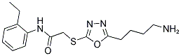 2-[5-(4-AMINO-BUTYL)-[1,3,4]OXADIAZOL-2-YLSULFANYL]-N-(2-ETHYL-PHENYL)-ACETAMIDE Struktur