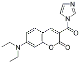 1-[7-(DIETHYLAMINO)-3-COUMARINYLCARBONYL]IMIDAZOLE Struktur