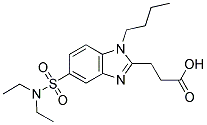 3-(1-BUTYL-5-DIETHYLSULFAMOYL-1H-BENZOIMIDAZOL-2-YL)-PROPIONIC ACID Struktur