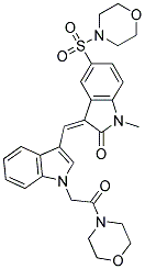 (Z)-1-METHYL-3-((1-(2-MORPHOLINO-2-OXOETHYL)-1H-INDOL-3-YL)METHYLENE)-5-(MORPHOLINOSULFONYL)INDOLIN-2-ONE Struktur