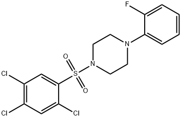 2,4,5-TRICHLORO-1-((4-(2-FLUOROPHENYL)PIPERAZINYL)SULFONYL)BENZENE Struktur