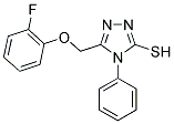 5-[(2-FLUOROPHENOXY)METHYL]-4-PHENYL-4H-1,2,4-TRIAZOLE-3-THIOL Struktur