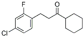 2-(4-CHLORO-2-FLUOROPHENYL)ETHYL CYCLOHEXYL KETONE Struktur