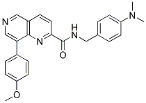 8-(4-METHOXY-PHENYL)-[1,6]NAPHTHYRIDINE-2-CARBOXYLIC ACID 4-DIMETHYLAMINO-BENZYLAMIDE Struktur