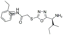 2-[5-(1-AMINO-2-METHYL-BUTYL)-[1,3,4]OXADIAZOL-2-YLSULFANYL]-N-(2-ETHYL-PHENYL)-ACETAMIDE Struktur