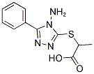 2-[(4-AMINO-5-PHENYL-4H-1,2,4-TRIAZOL-3-YL)SULFANYL]PROPANOIC ACID Struktur