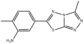 2-METHYL-5-(3-METHYL-[1,2,4]TRIAZOLO[3,4-B][1,3,4]THIADIAZOL-6-YL)-PHENYLAMINE Struktur