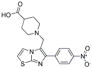 1-[6-(4-NITRO-PHENYL)-IMIDAZO[2,1-B]THIAZOL-5-YLMETHYL]-PIPERIDINE-4-CARBOXYLIC ACID Struktur