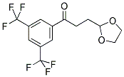 BIS-3',5'-TRIFLUOROMETHYL-3-(1,3-DIOXOLAN-2-YL)PROPIOPHENONE Struktur